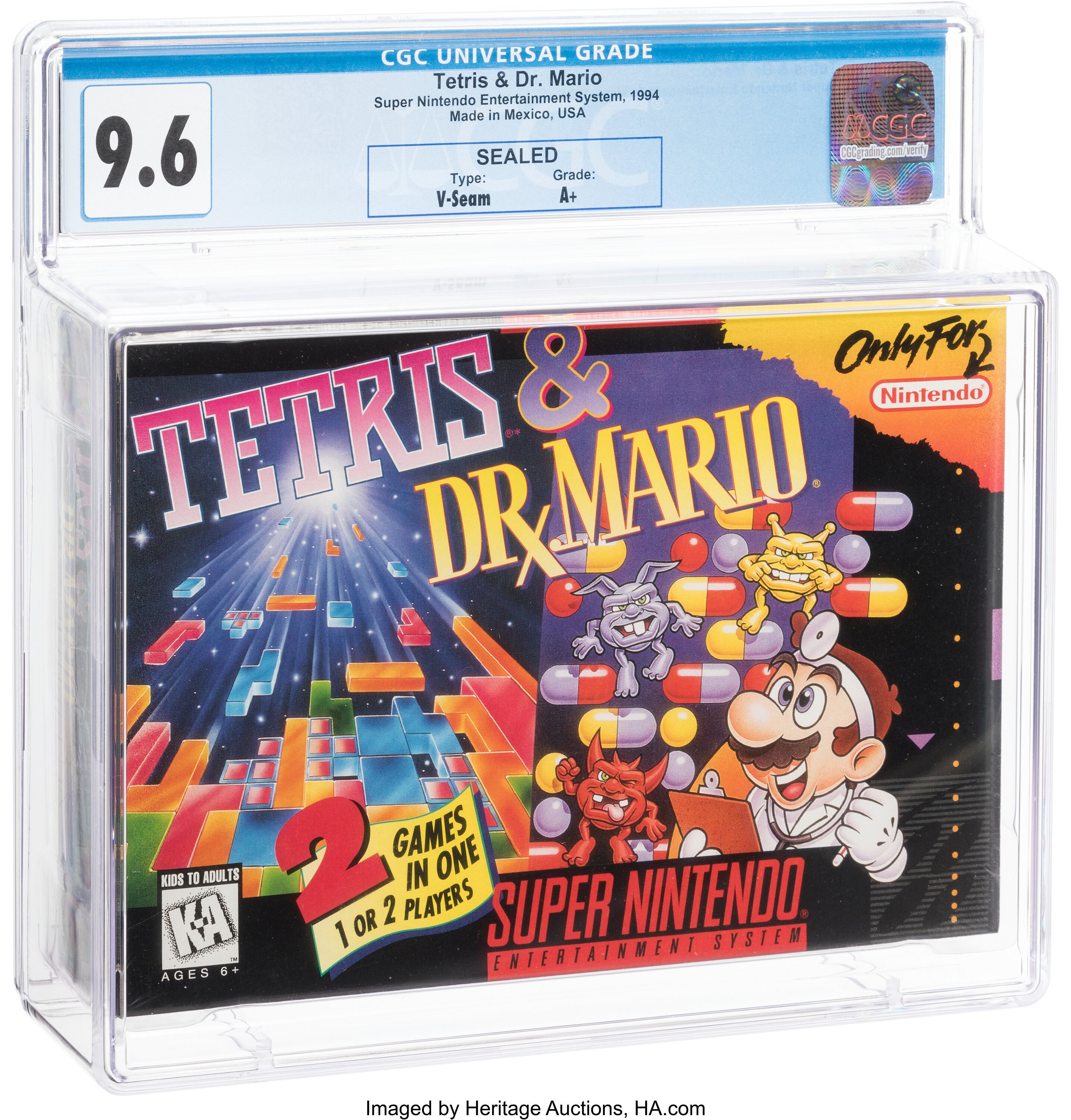 Tetris & Dr. Mario Super Nintendo (SNES): PSA Pop Report + Loose / CIB / Sealed Prices 2026