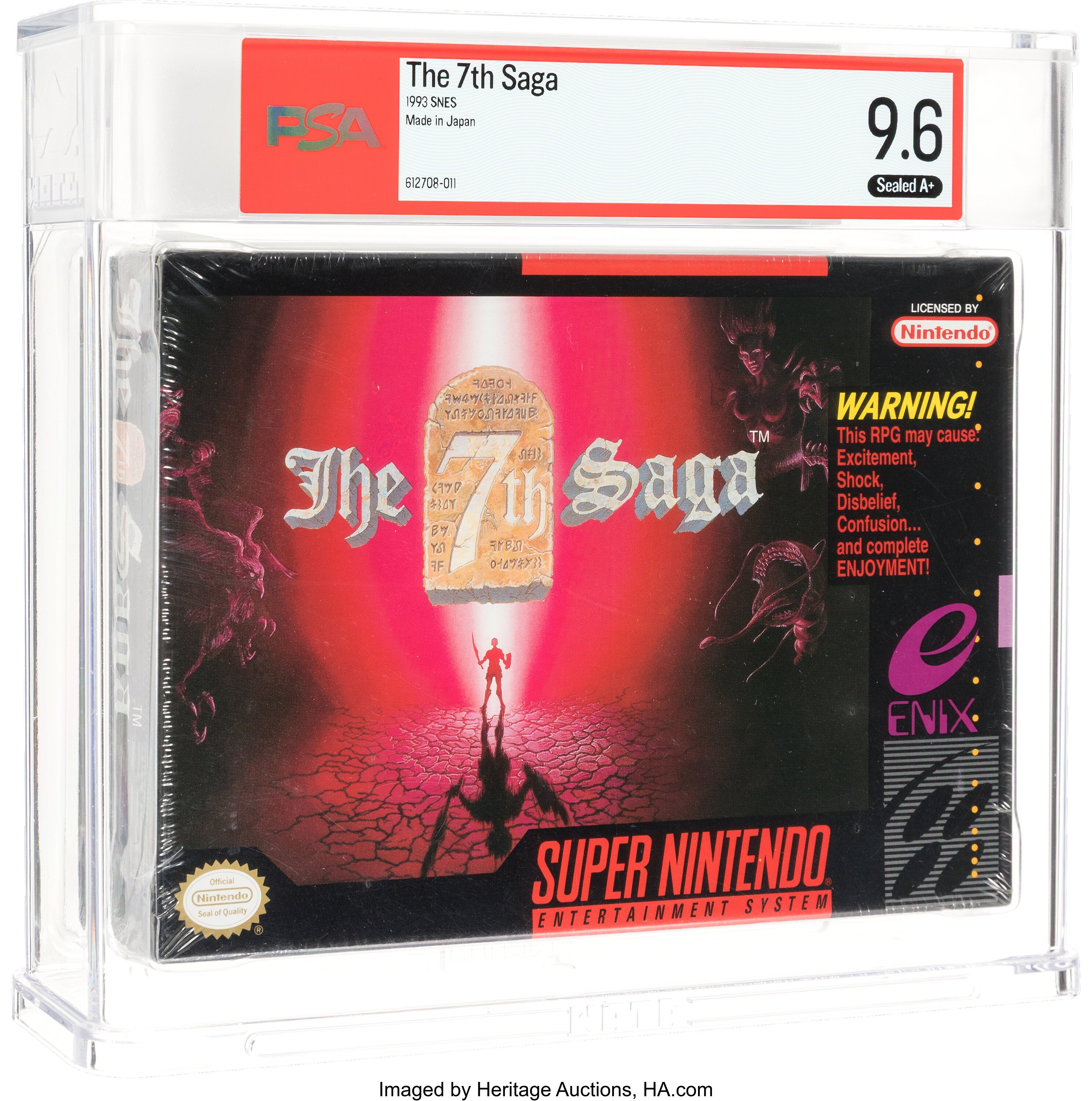 The 7th Saga Super Nintendo (SNES): PSA Pop Report + Loose / CIB / Sealed Prices 2026