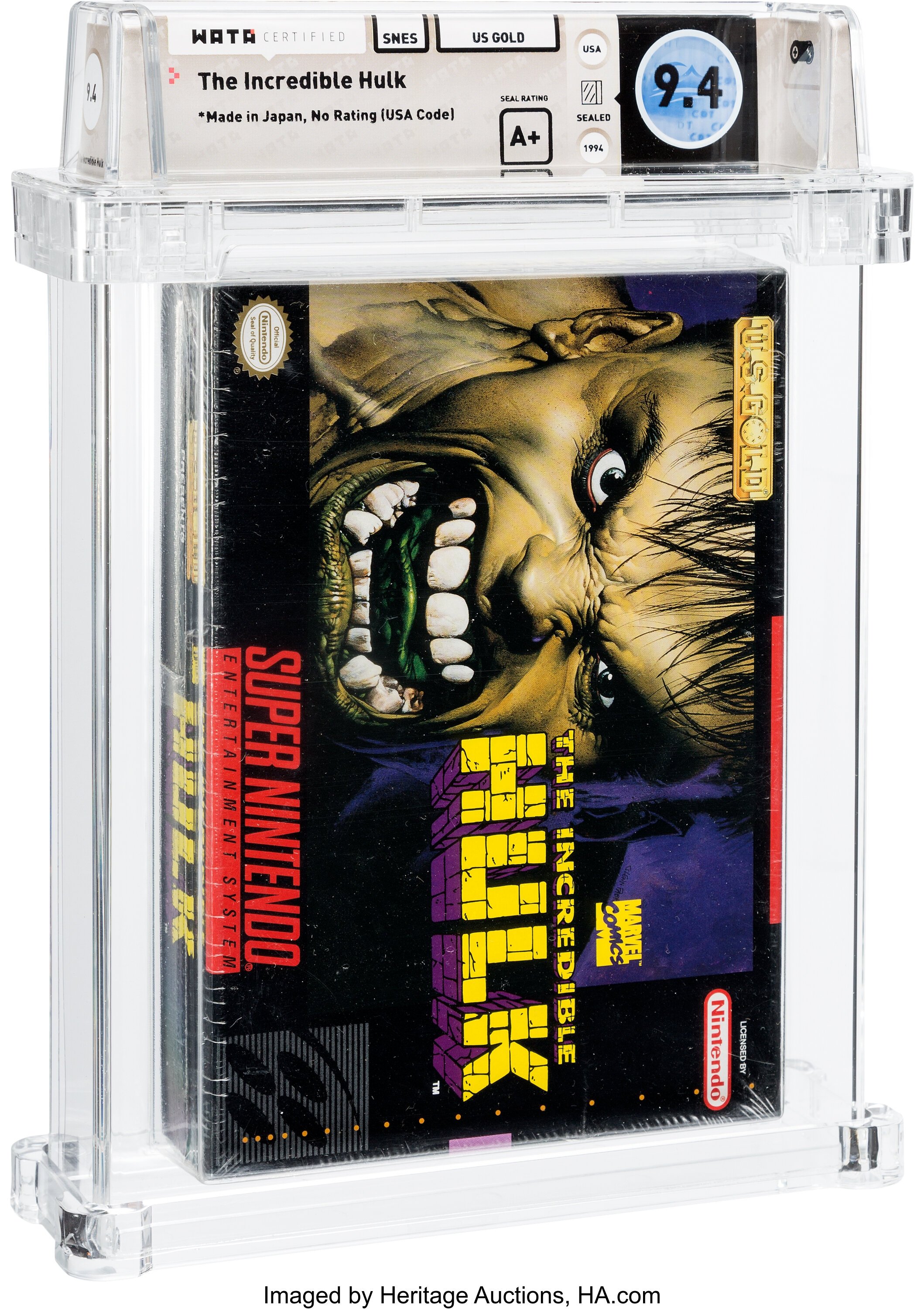 The Incredible Hulk Super Nintendo (SNES): PSA Pop Report + Loose / CIB / Sealed Prices 2026