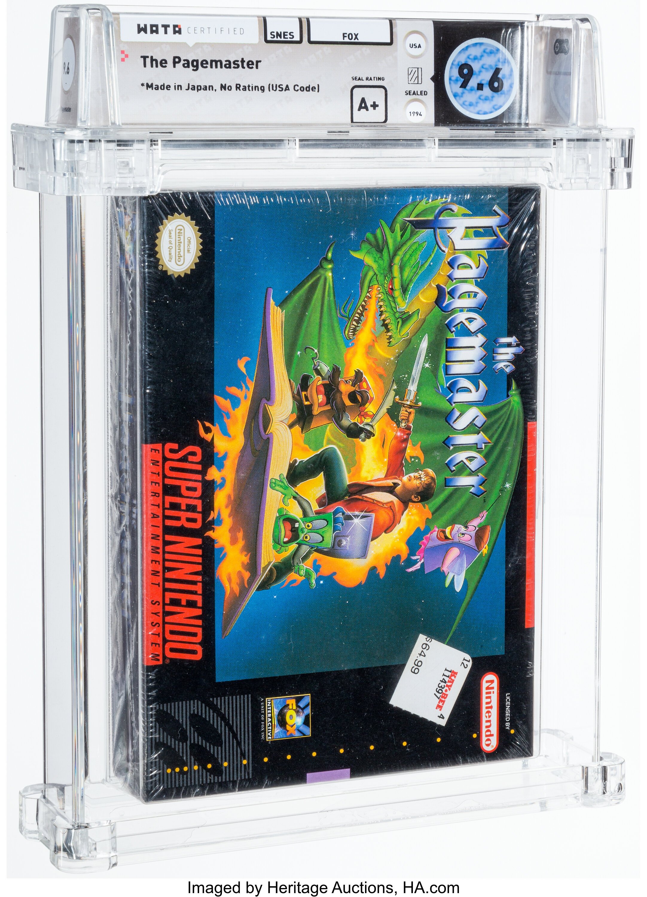 The Pagemaster Super Nintendo (SNES): PSA Pop Report + Loose / CIB / Sealed Prices 2026