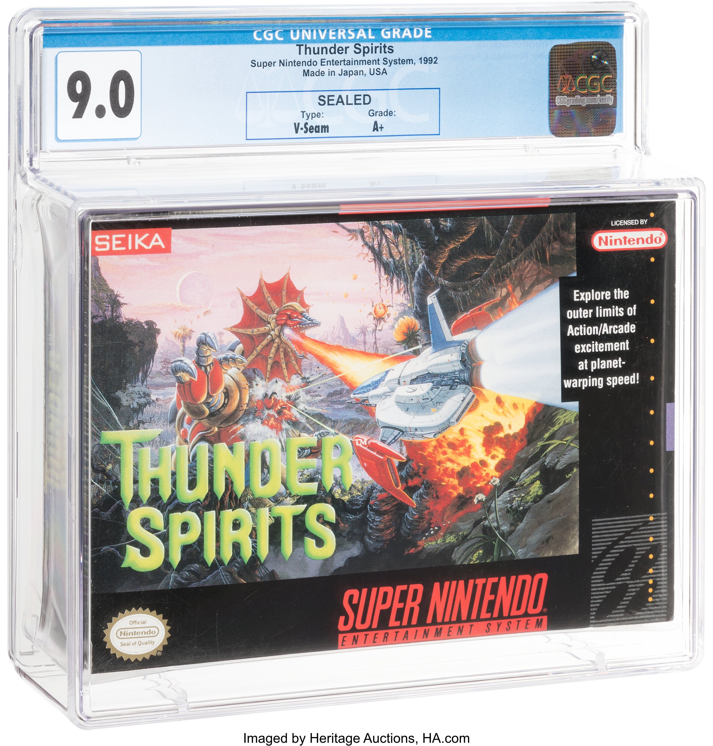Thunder Spirits Super Nintendo (SNES): PSA Pop Report + Loose / CIB / Sealed Prices 2026