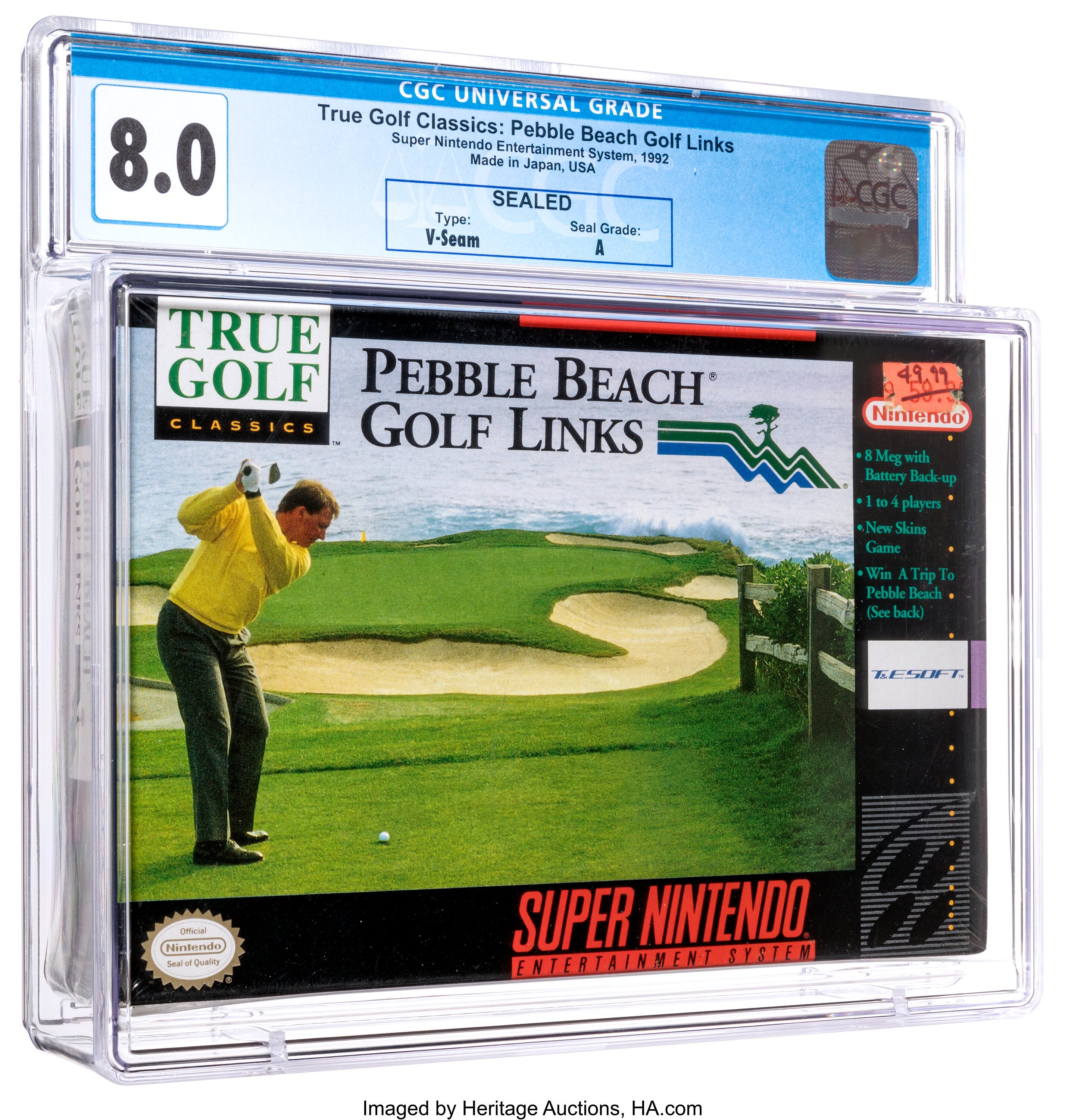 True Golf Classics: Pebble Beach Golf Links Super Nintendo (SNES): PSA Pop Report + Loose / CIB / Sealed Prices 2026