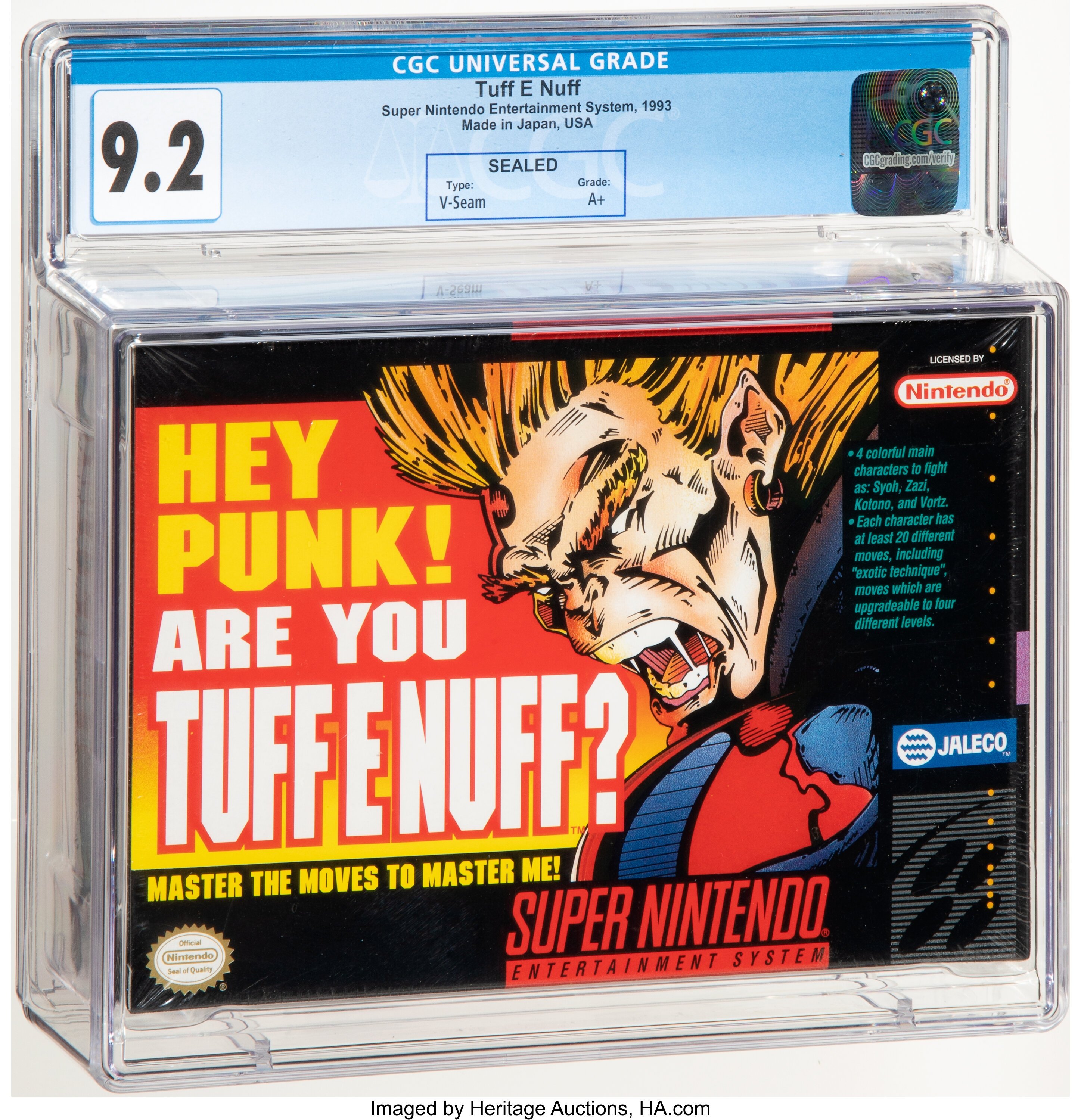 Tuff E Nuff Super Nintendo (SNES): PSA Pop Report + Loose / CIB / Sealed Prices 2026