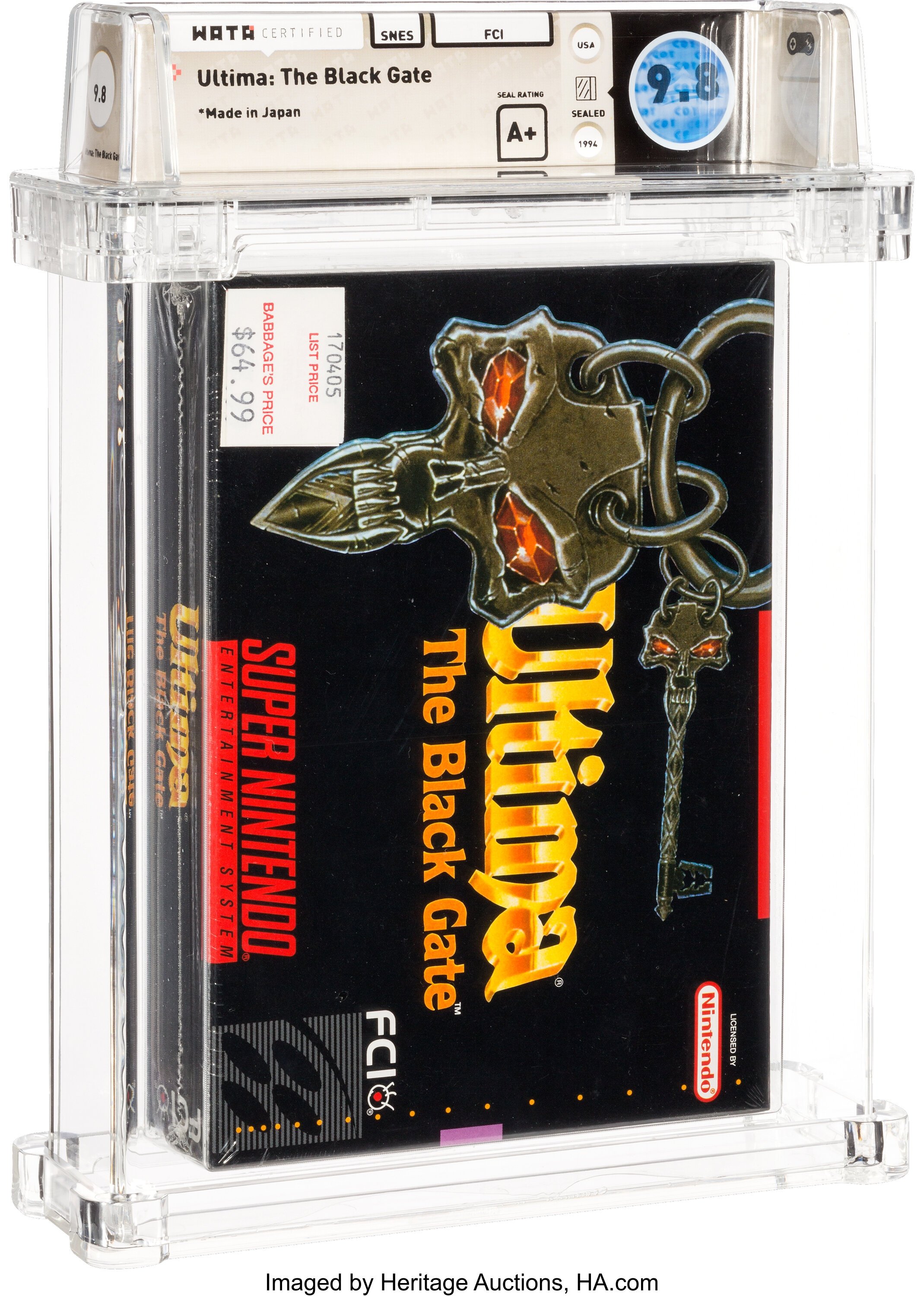 Ultima: The Black Gate Super Nintendo (SNES): PSA Pop Report + Loose / CIB / Sealed Prices 2026