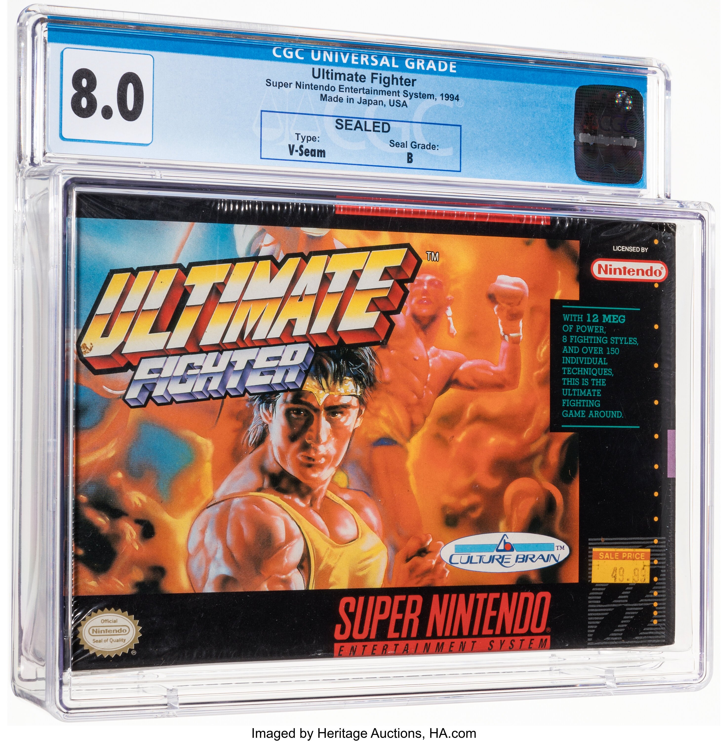 Ultimate Fighter Super Nintendo (SNES): PSA Pop Report + Loose / CIB / Sealed Prices 2026