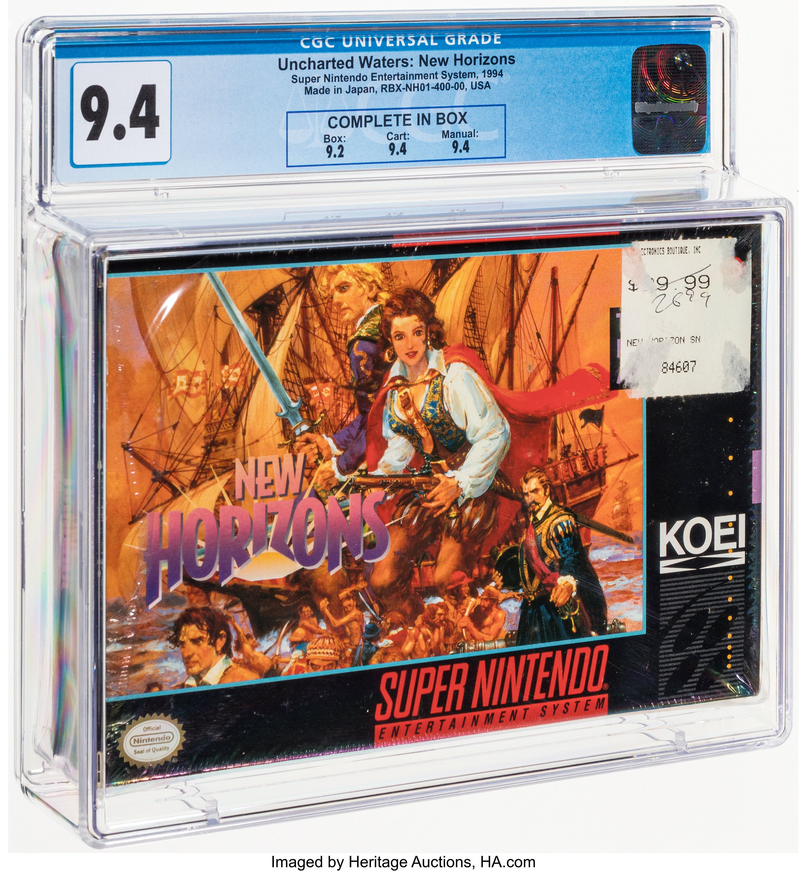 Uncharted Waters: New Horizons Super Nintendo (SNES): PSA Pop Report + Loose / CIB / Sealed Prices 2026