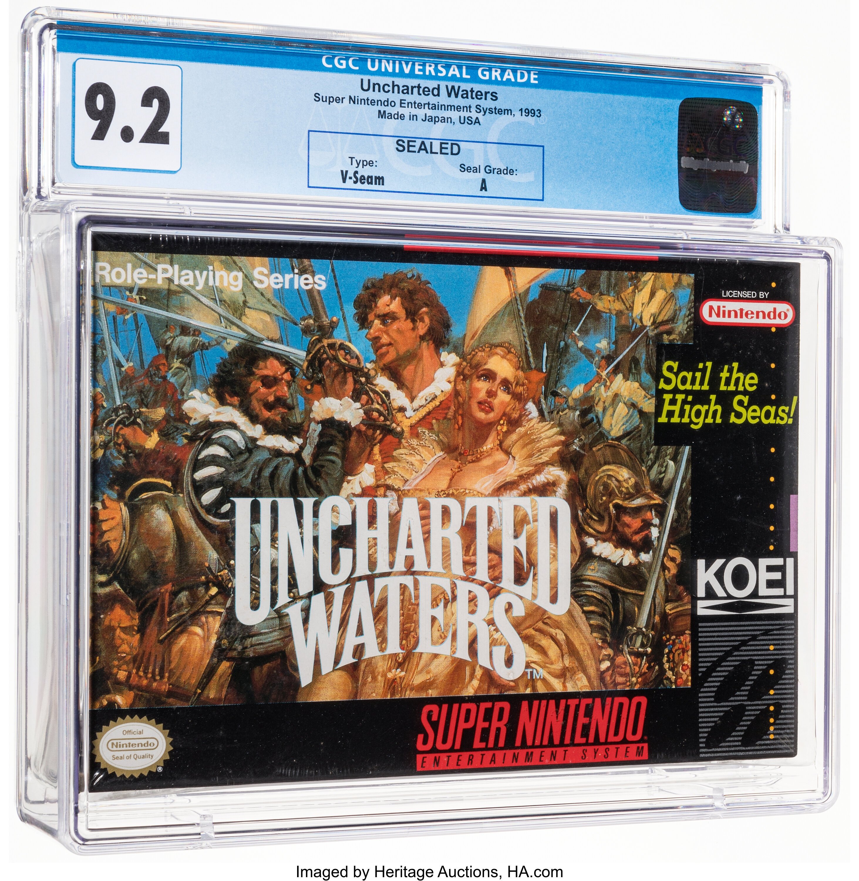 Uncharted Waters Super Nintendo (SNES): PSA Pop Report + Loose / CIB / Sealed Prices 2026