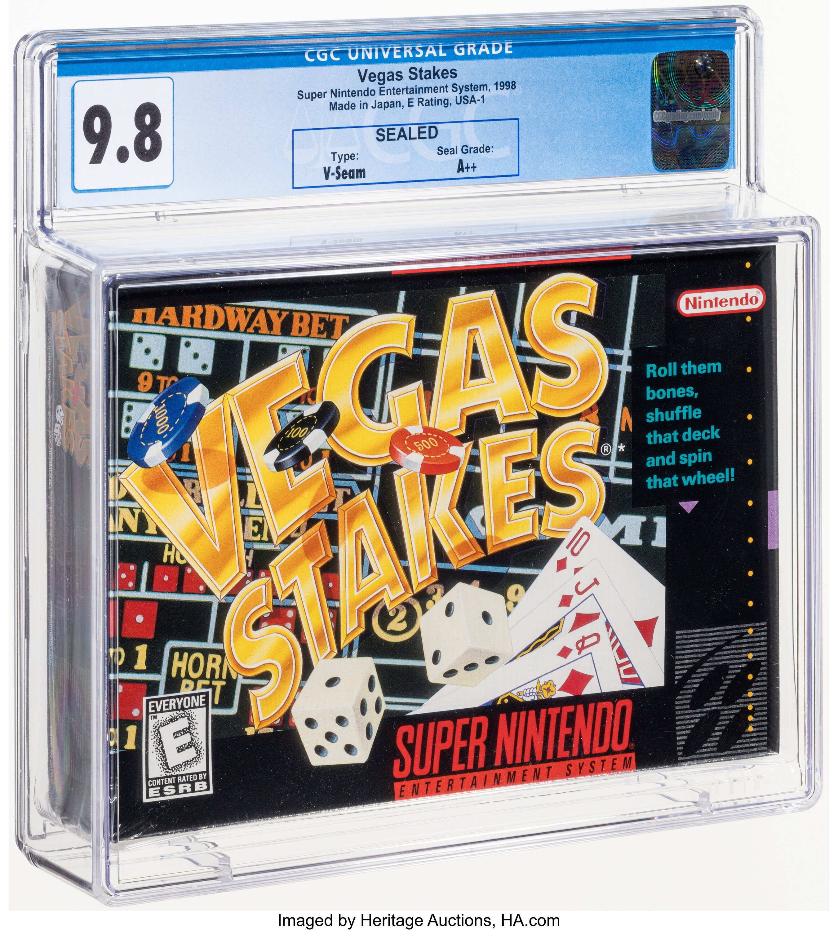 Vegas Stakes Super Nintendo (SNES): PSA Pop Report + Loose / CIB / Sealed Prices 2026