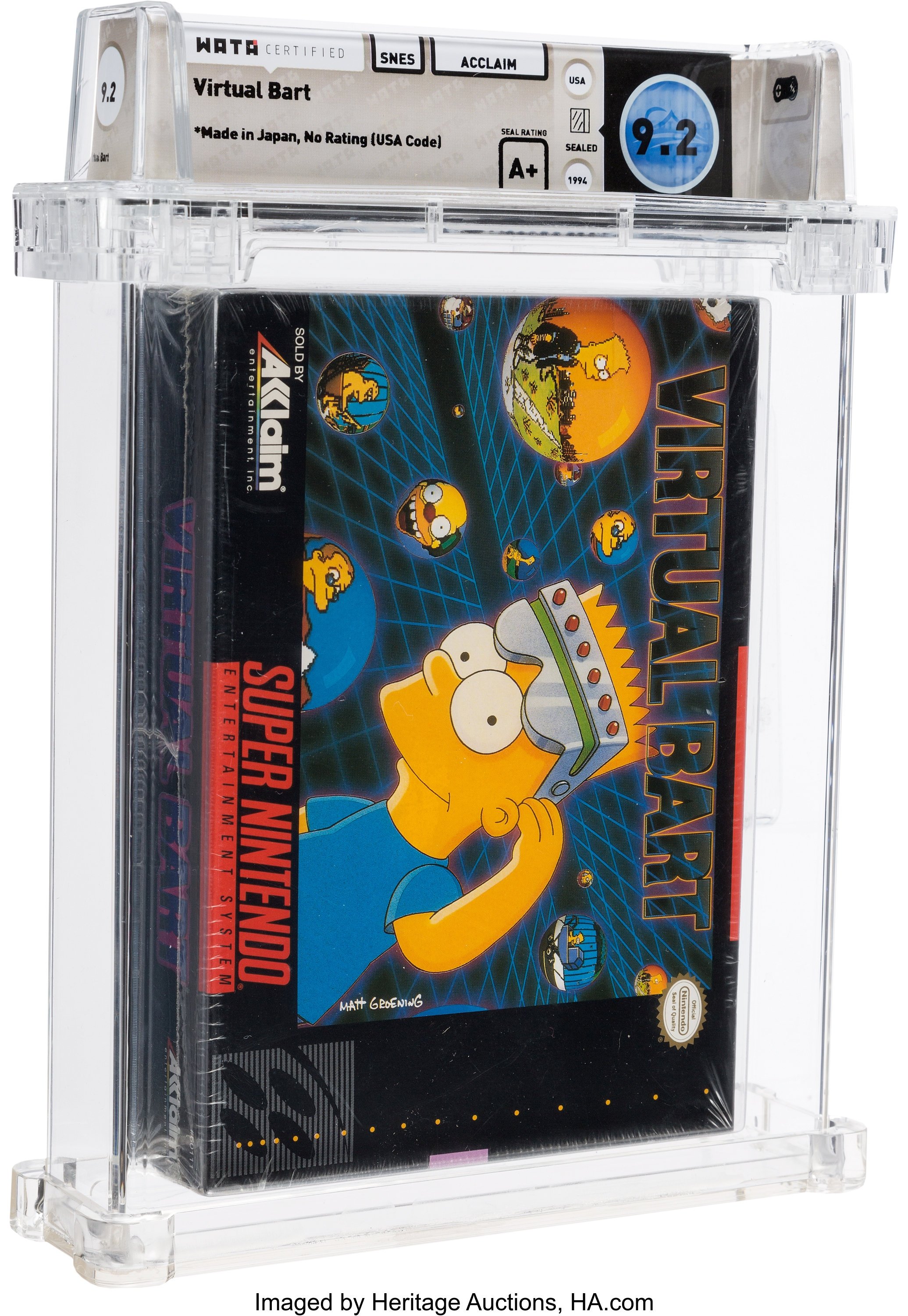 Virtual Bart Super Nintendo (SNES): PSA Pop Report + Loose / CIB / Sealed Prices 2026