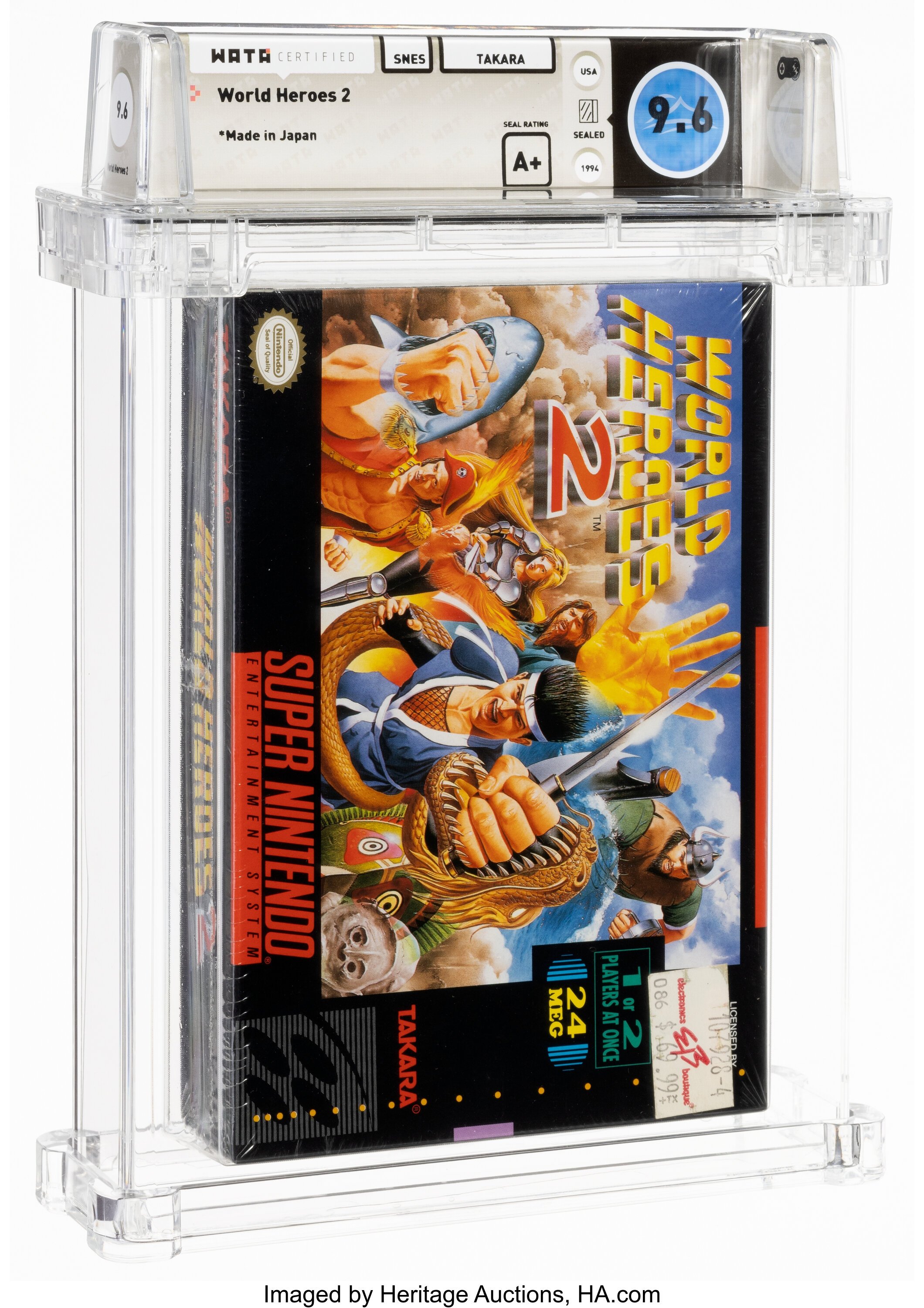 World Heroes 2 Super Nintendo (SNES): PSA Pop Report + Loose / CIB / Sealed Prices 2026